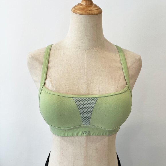 VSX Light Green Sports Bra Victoria's Secret Active Workout Gym Yoga Sports - Picture 2 of 6